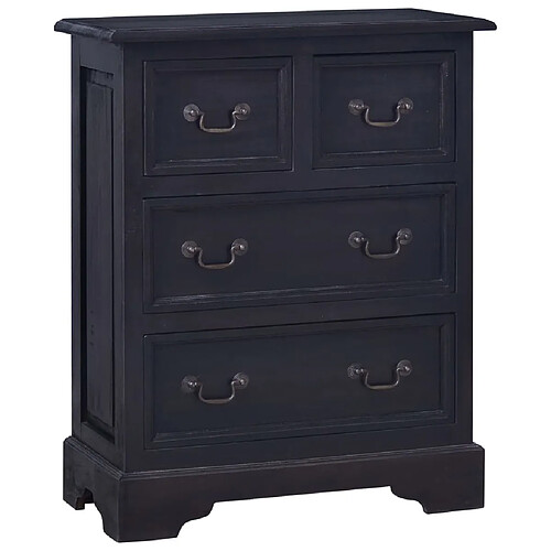 vidaXL Commode Café noir clair Bois d'acajou massif