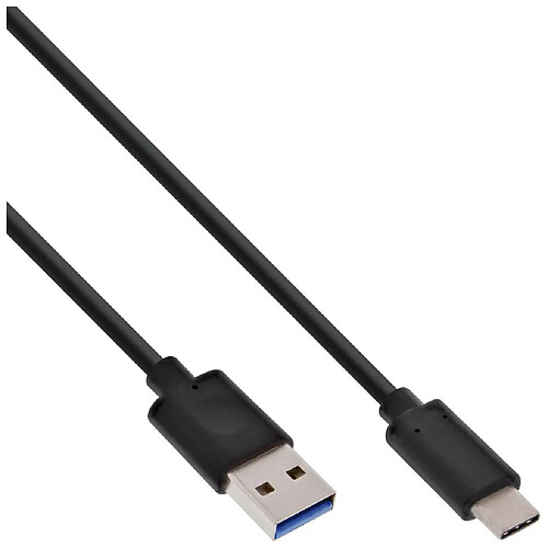 Câble InLine® USB 3.1, type C mâle à A mâle, noir, 0,3 m