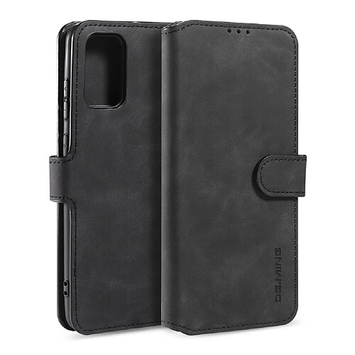 Dg.Ming Etui en PU style rétro avec support noir pour votre Samsung Galaxy S20