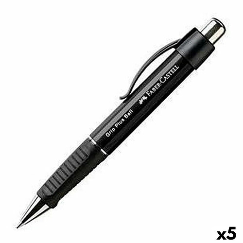 Faber-Castell Grip Plus Ball - Noir (5 Unités)