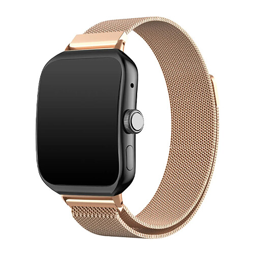 Avizar Bracelet pour Oppo Watch 3 Pro Acier Inoxydable Milanais Magnétique Rose Gold