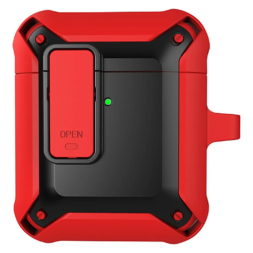 Coque en TPU anti-chocs, rouge/noir pour votre AirPods 1/2