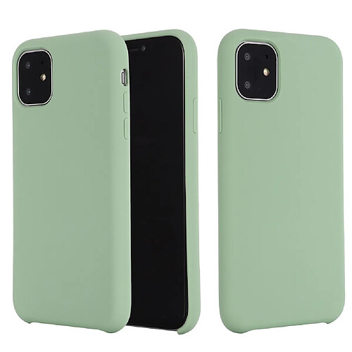 Wewoo Coque Souple Pour iPhone 11 antichoc en silicone liquide de couleur solide vert menthe