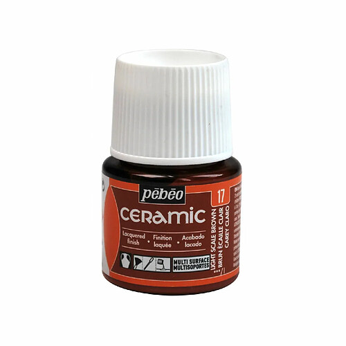 Pebeo Peinture céramique et multi-surfaces - Brun ecaillé - 45 ml