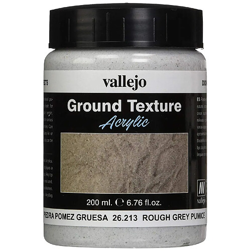 Peinture de maquette texturée vallejo 200 ml - Choix de textures varié Rough Grey Pumice