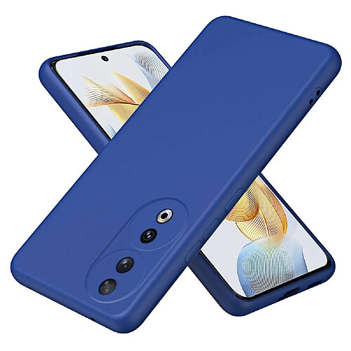 Htdmobiles Coque pour Huawei Honor 90 5G - housse etui silicone gel fine + verre trempe - BLEU FONCE