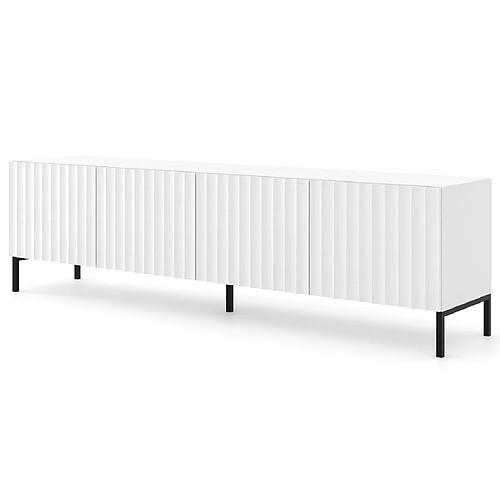 Bestmobilier Lara - meuble tv - pieds noirs - 200 cm