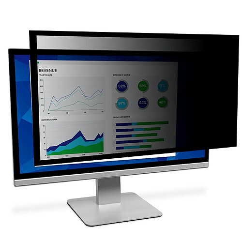 3M Filtre de confidentialité avec cadre pour moniteur panoramique 24""