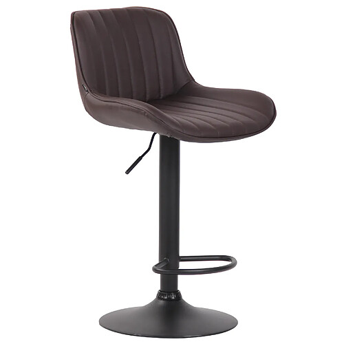 Non Tabouret de bar Lentini simili cuir noir