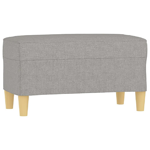 Helloshop26 Banc banquette 70 x 35 x 41 cm tissu gris clair 02_0010585