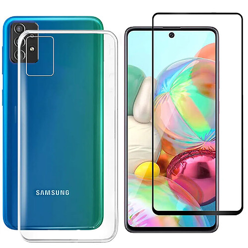 Xeptio Protection intégrale Samsung Galaxy A52 4G / A52 5G : Coque Gel de Protection TPU Invisible arrière Transparente ET Protection écran Full Cover noir