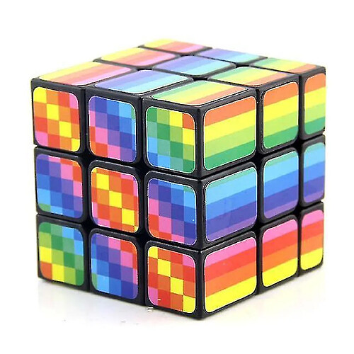 Universal Miroir couleur arc-en-ciel 3x3x3 Magic Cube 3x3 Pro Speed Puzzle Zigzag Brain Tease