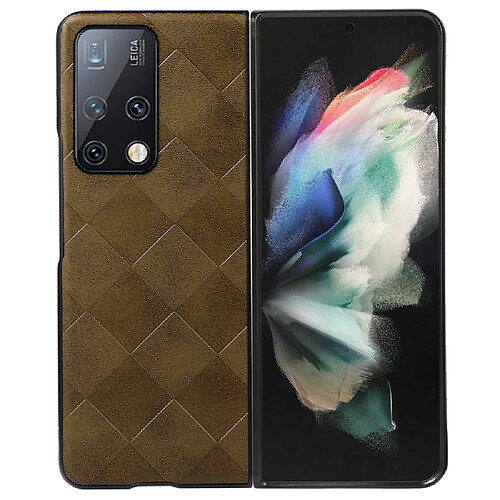 Coque en TPU + PU texture grille, antichoc vert pour votre Huawei Mate X2