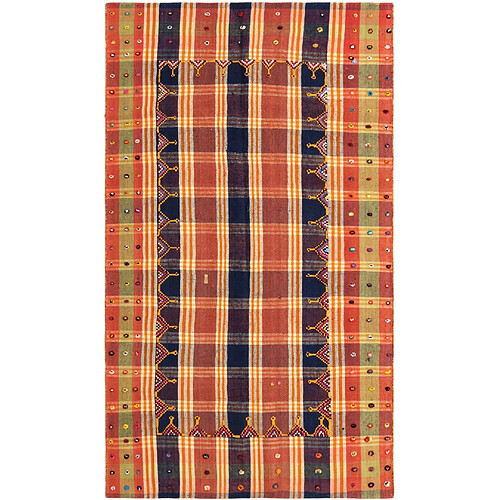 Vidal Tapis de laine 226x132 rouge Jajim