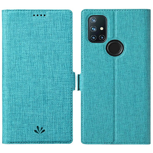 Vili Etui en PU + TPU avec support et porte-cartes bleu pour votre OnePlus Nord N10 5G