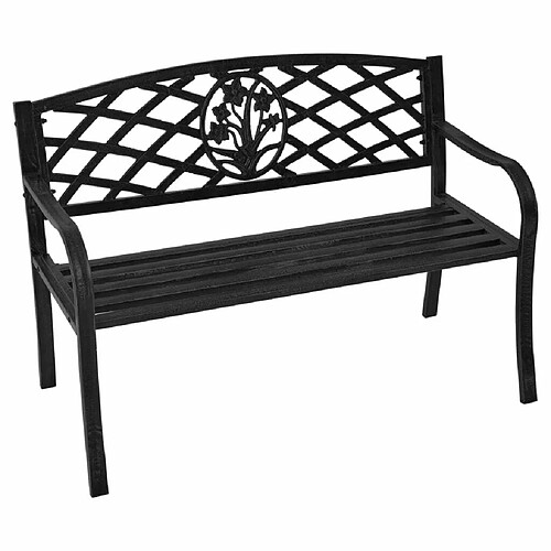 Lesli Living Banc St. James 114x59,5x80 cm Métal Noir