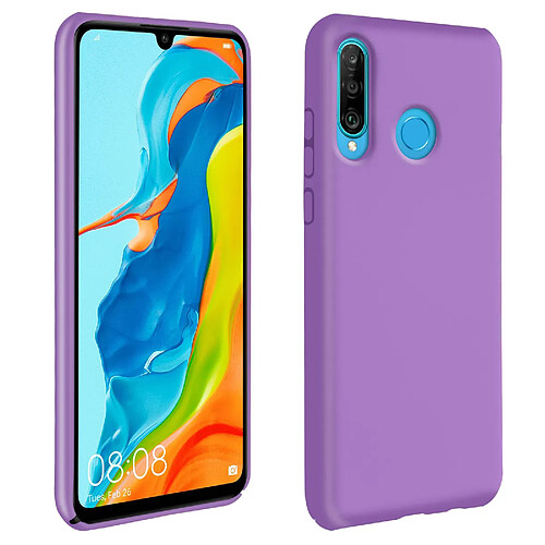 Avizar Coque Huawei P30 Lite Silicone Semi rigide Mat Finition Soft Touch violet