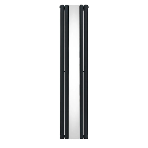 Monstershop Radiateur à Colonne Ovale avec Miroir - 1800mm x 380mm – Gris Anthracite