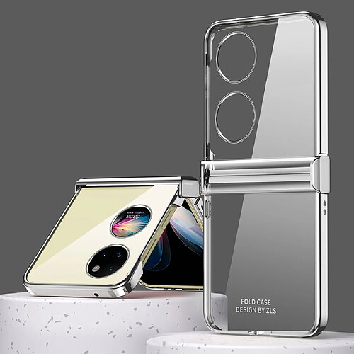 Coque en TPU antichoc, galvanisé argent pour votre Huawei P50 Pocket