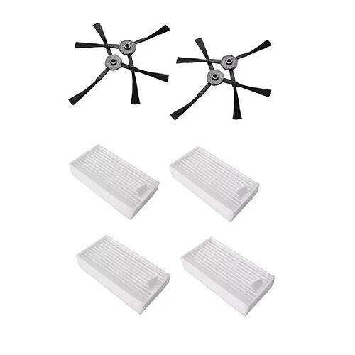 Filtre HEPA pour aspirateur Robot ilife V55 V3s V3 V3 + V5 V5s PRO (CW310), 4 pièces avec brosse latérale