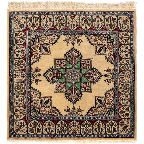 Vidal Tapis de laine 109x100 brun Nain