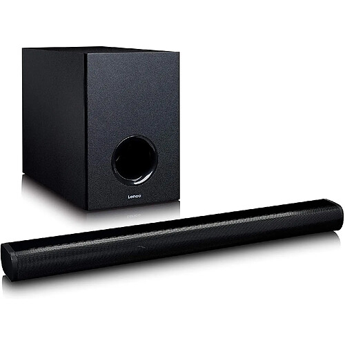 Lenco Barre de Son Bluetooth sans Fil avec Caisson de basses sans fil 70W noir