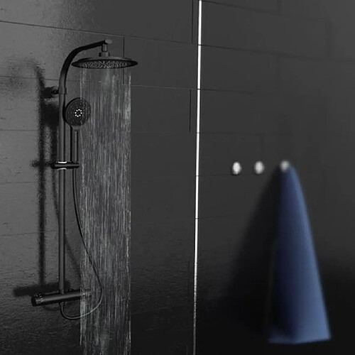 SCHÜTTE Ensemble de douche MADURA FRESH Noir mat