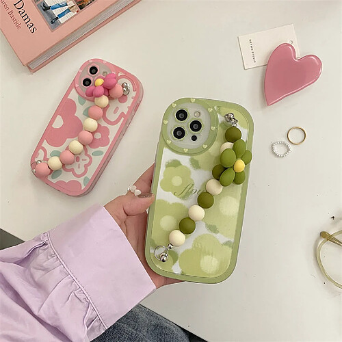 GUPBOO Étui pour iPhone13 Coque souple pour téléphone en silicone fleur de peinture à l'huile de printemps