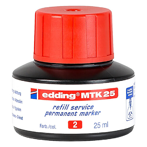 Recharge pour marqueur permanent Edding E21 25 ml - Rouge