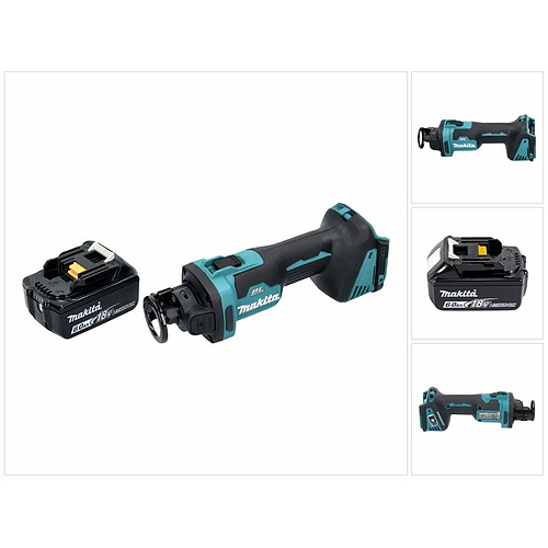 Makita DCO 181 G1 Affleureuse plaque de plâtre sans fil 32000 tr/min Brushless 18V + 1x Batterie 6,0 Ah - sans chargeur