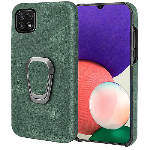 Coque en TPU + PU anti-rayures avec béquille vert pour votre Samsung Galaxy A22 5G (EU Version)/F42 5G