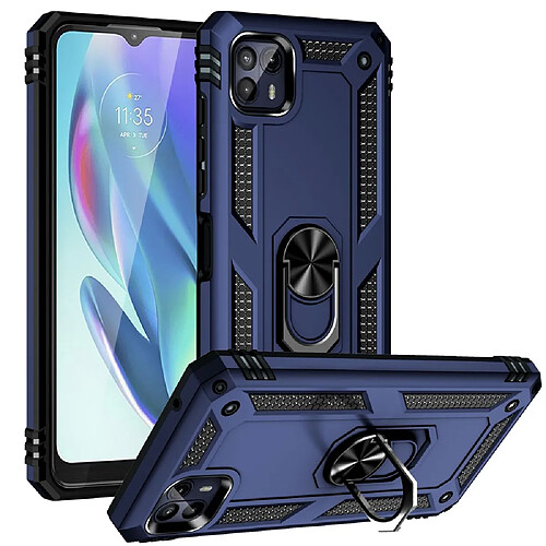 Coque en TPU antichoc avec béquille bleu pour votre Motorola Moto G50 5G