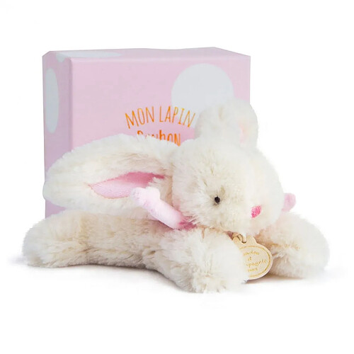 Peluche Lapin Bonbon 16 cm Rose - Doudou et compagnie