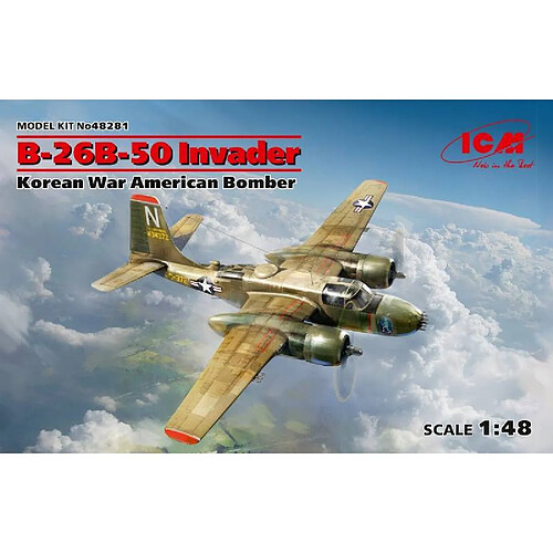 Icm Maquette Avion B-26b-50 Invader Korean War American Bomber