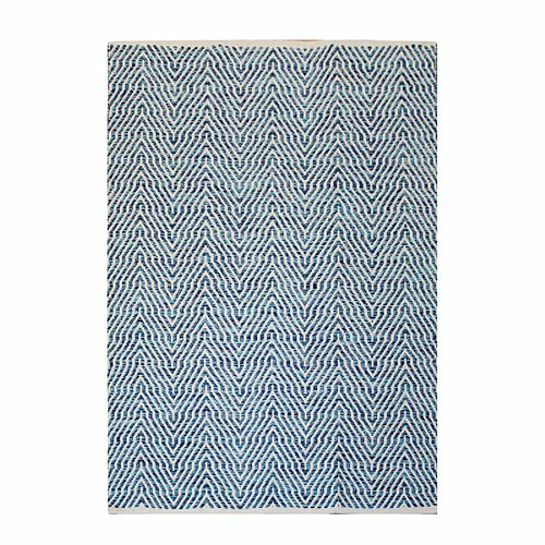 Paris Prix Tapis Rayé Fait Main Aperitif Bleu 80 x 150 cm