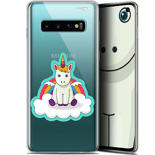 Caseink Coque arrière Samsung Galaxy S10 (6.1 ) Gel HD [ Nouvelle Collection - Souple - Antichoc - Imprimé en France] Bébé Licorne