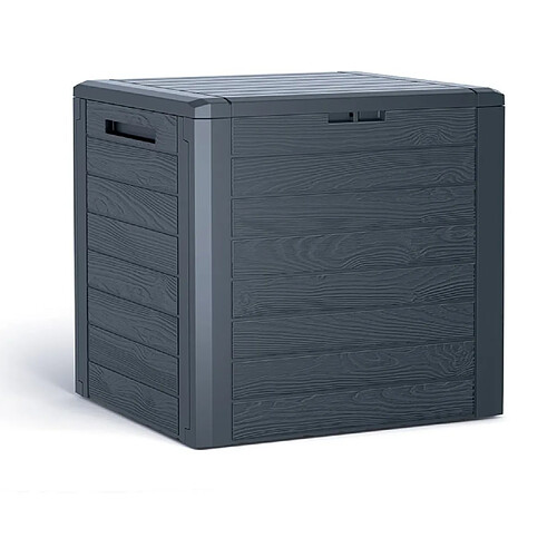 Coffre de jardin Prosperplast Woodebox MBWL140-S433 - couleur anthracite - 140L