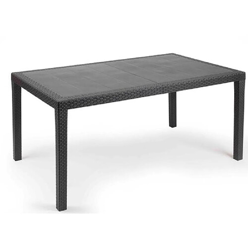 Alter Table de jardin rectangulaire, Made in Italy, 138x78x72 cm, couleur Anthracite