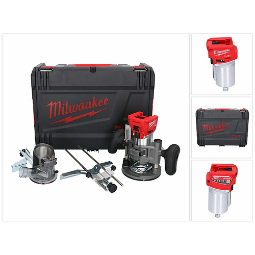 Affleureuse sansfil Milwaukee M18 FTR0X 18 V sans batterie ni chargeur coffret HDBOX