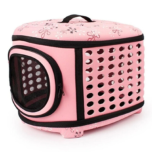 Wewoo EVA Portable Fourre-Tout Pliable Pet Carrier Bag Rose