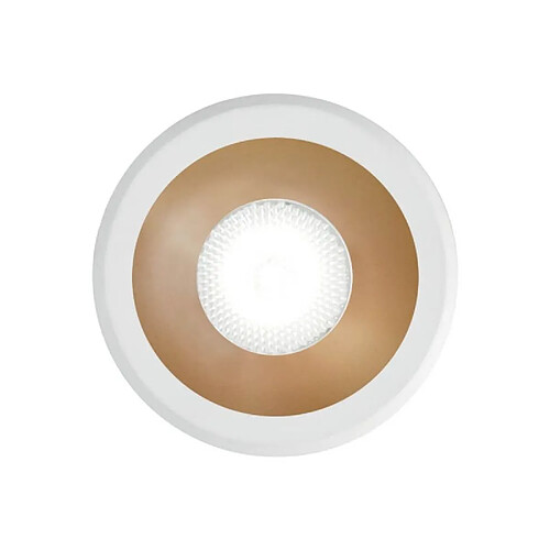 Ideal Lux Downlight encastré d'intérieur à LED intégré 1 lumière or blanc 3000K