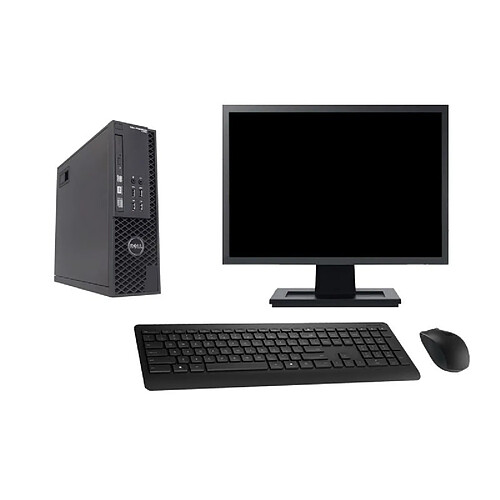 PC Dell T1700 SFF Ecran 27" Intel i3-4130 RAM 8Go Disque 500Go Windows 10 Wifi · Occasion