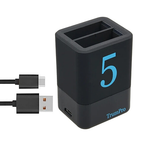 Wewoo Chargeur GoPro HERO5 double batterie avec câble USB-C / Type-C