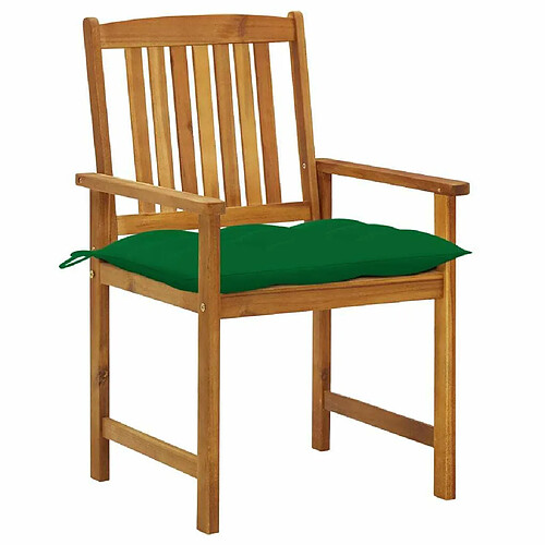 Maison Chic Lot de 8 Chaises de jardin,Fauteuil d'extérieur avec coussins Bois d'acacia solide -MN68878