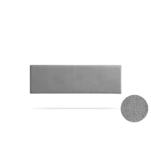 Tête de Lit Tapisée NOVA Aqualine - 115 x 50 cm - Gris Clair - Moonia