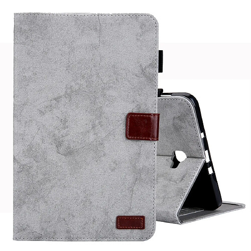 Wewoo Housse Coque Etui à rabat horizontal en cuir de style affaires pour Galaxy Tab A 10.1 2016 / T580avec support et fente cartecadre photo et fonction veille / réveil Gris