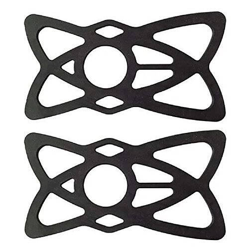 Lot de 2 bandes de sécurité en caoutchouc/silicone de rechange pour vélo, moto, guidon, support de barre de roulement, support de téléphone, noir