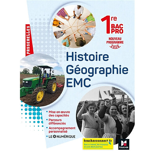 Histoire géographie, EMC, 1re bac pro : nouveau programme 2020 · Occasion