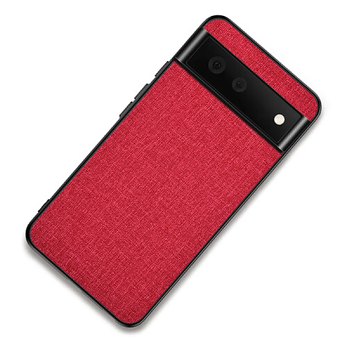 Coque en TPU + PU anti-empreintes digitales, rouge pour votre Google Pixel 6 Pro