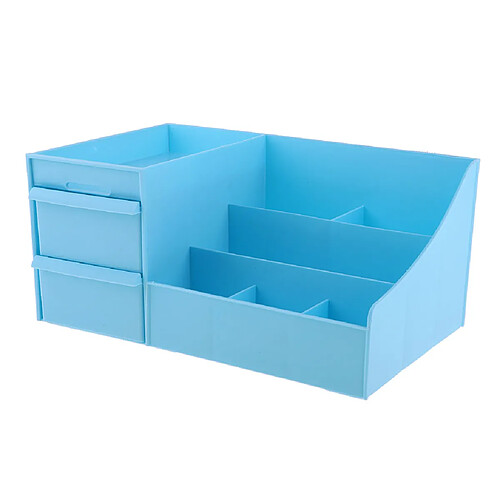 Boîte de Rangement à Etages avec Tiroirs Plastique Bleu Usage Multiple pour Bijoux Outils de Modélisme